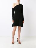 ribbed one-shoulder dress