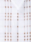 woven check T-shirt