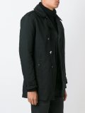 长款排扣夹克