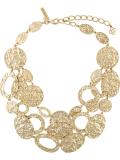 hammered disc necklace