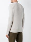 ribbed crew neck sweater