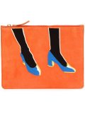 shoes print clutch 