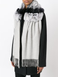 variated rabbit fur scarf