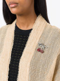 cherry embellished brooch