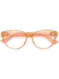 transparent glitter curved glasses