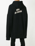 logo print hoodie