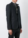 layered effect mixed media blazer