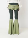 leather flared trousers