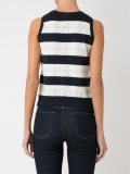 striped knit blouse