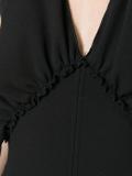 ruffled detail V-neck jumpsuit