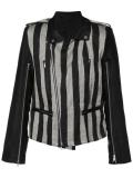 striped biker jacket 