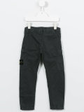 logo patch cargo trousers