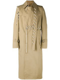 laced trench coat