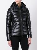 zipped hooded puffer jacket