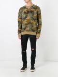 distressed coated jeans 