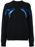 birds embroidery jumper