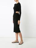 cut-out detailing knitted dress