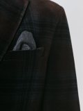plaid single breasted blazer