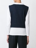 scalloped neck layered jumper