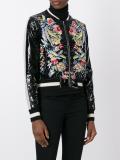 embroidered floral bomber jacket