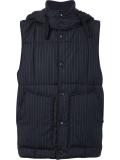 pinstripe padded gilet