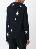 星星嵌花连帽毛衣