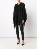 fringed loose-fit cardigan