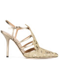 embroidered pointed pumps