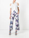 tree print cropped trousers