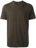 double v-neck T-shirt