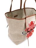 Japanese goldfish applique shoulder bag
