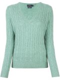 cable knit v neck jumper
