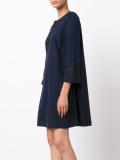 perforated detailing flared dress