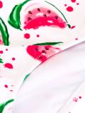 西瓜印花泳装