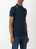 contrast neck polo shirt