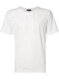 drawstring collar T-shirt