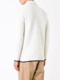 waffle knit contrast trim jumper