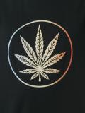 leaf print T-shirt