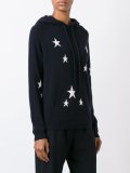 星星嵌花连帽毛衣