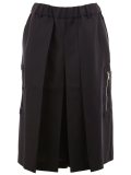 pleated short wide leg trousers