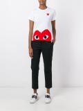 heart print T-shirt