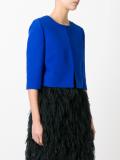 three-quarters sleeve cropped jacket