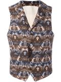 patterned sleeveless waistcoat