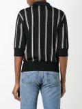 cropped striped polo shirt