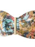 printed bandeau bikini set