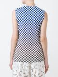 check print sleeveless top