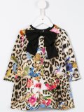 leopard floral print dress