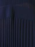 pleated rib v-neck dress