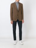 checked skinny fit trousers