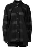 striped sheer shirt